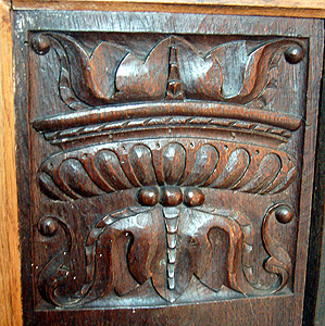 Detail from the south chapel screen March 2012
